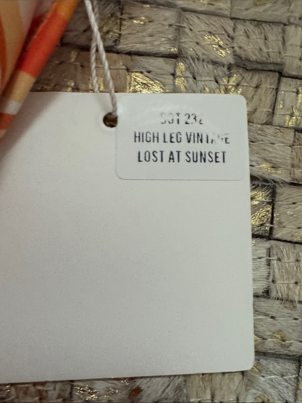 Kulani Kinis Orange and White Swim HIGH LEG ๐ฆต - Picture 6 of 6